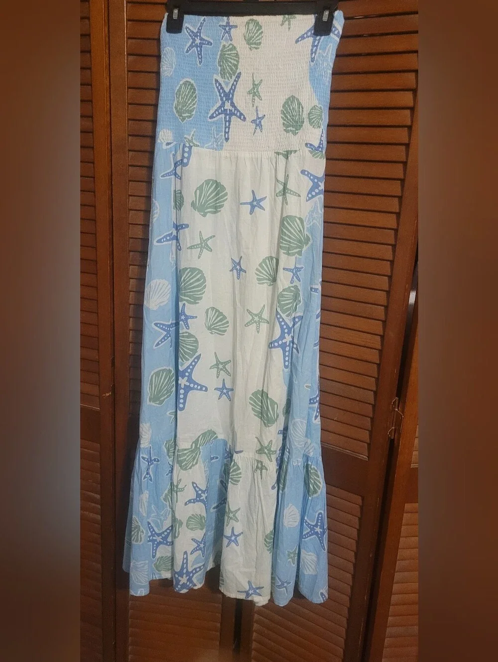 Strapless smocked maxi dress from the Italian fashion label Marilù Moda